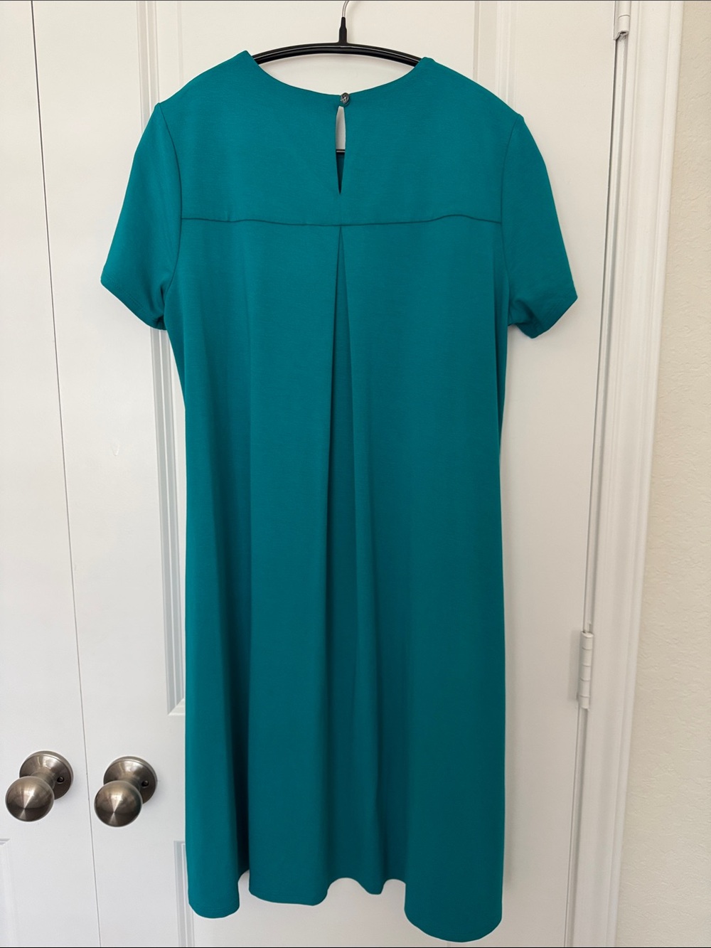 J. Jill Teal Short-Sleeve Midi A-Line Dress - Picture 4 of 6